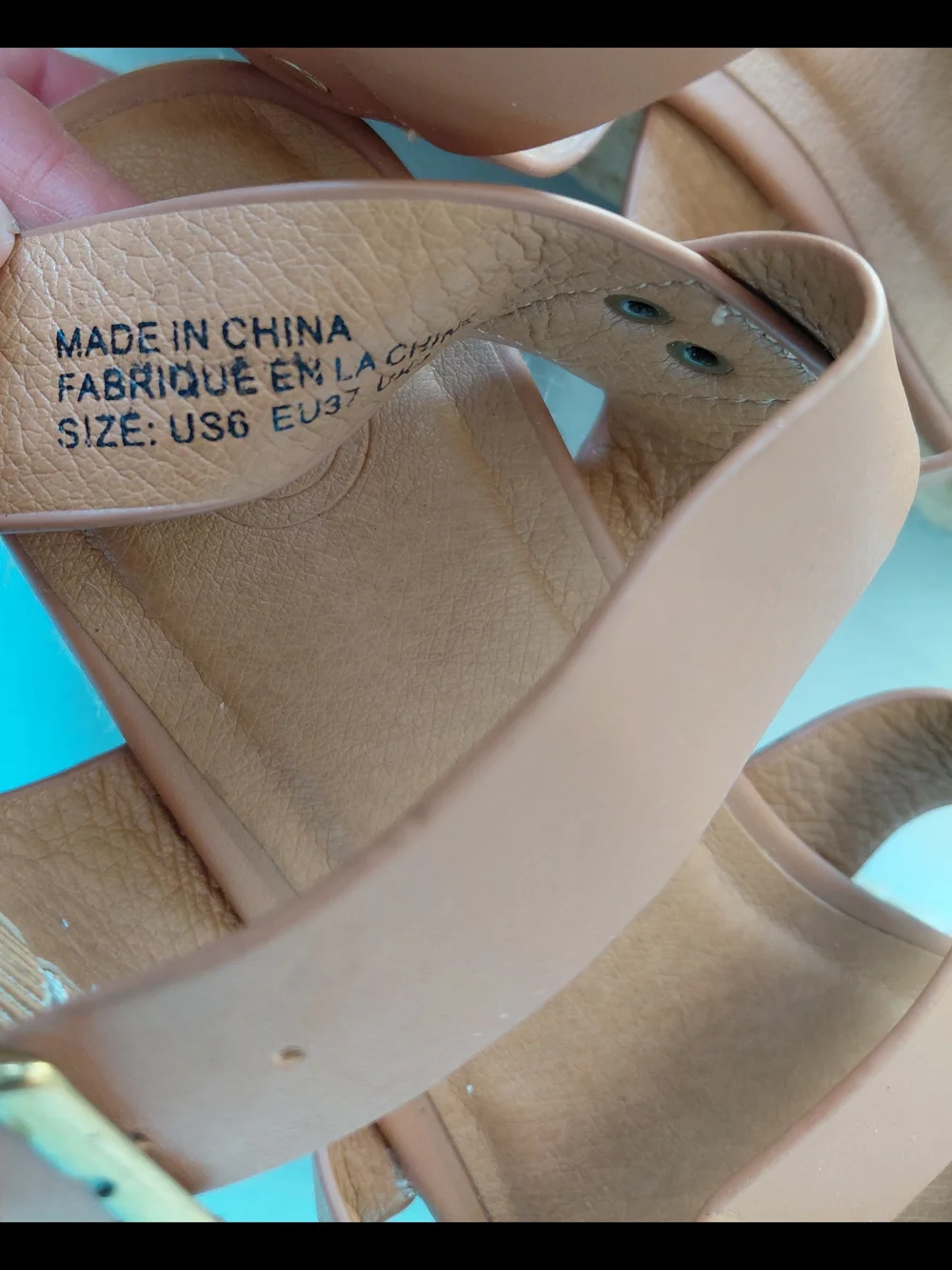 Urban Outfitters Tan Platform Espadrille Wedge Sandals, Size 6
